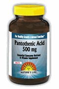 Nature Vie Comprimés Acide pantothénique, 500 mg, 100 Count