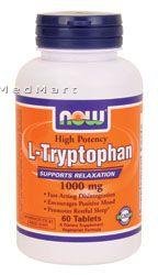 Now Foods 1000mg L-tryptophane, Tablets, 60-Count