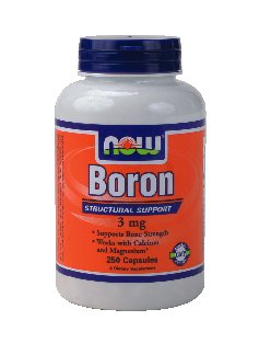 NOW Foods Boron, 3 mg, 250 Capsules (pack de 2)