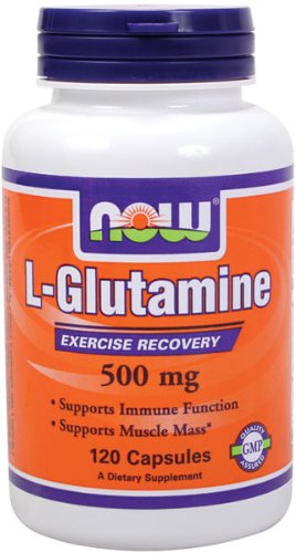 NOW Foods L-Glutamine 500mg, 120 capsules,