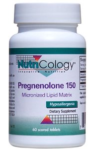 NutriCology prégnénolone comprimés de 150 mg à libération prolongée, 60 Count