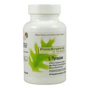 Sciences de l'alimentation de Vermont L-Tyrosine capsules de 500 mg, 60 Count