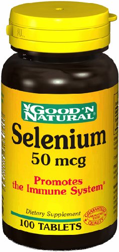 Sélénium 50 mcg - Favorise le système immunitaire, 100 tabs, (Good'n naturel)