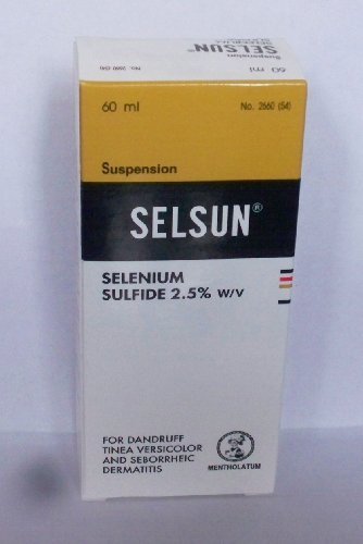 Selsun Shampooing sulfure de sélénium 2,5% p / v: 60 Ml.