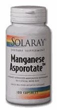 Solaray - Asporotate manganèse, 30 mg, 100 capsules