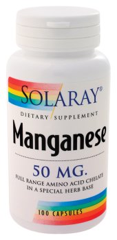 Solaray - manganèse, 50 mg, 100 capsules
