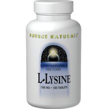 Source Naturals L-Lysine 500mg, 100 Capsules (pack de 2)