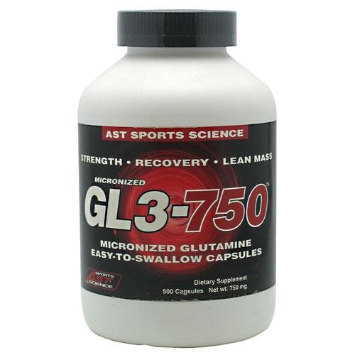 Sport AST GL3 sciences microcourants 750 L-Glutamine Caps, 500 gélules
