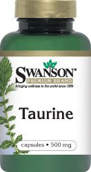 Taurine 500 mg 100 Caps par Swanson Premium