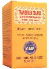 Tea Pill TRANQULEX (DING XIN) 250mg x 100 comprimés par bouteille