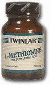 TwinLab - L-Méthionine, 500 mg, 30 capsules