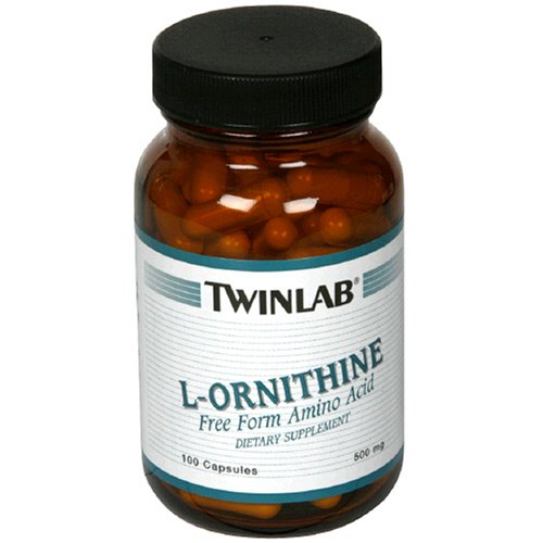 Twinlab L-Ornithine 500mg, 100 Capsules (pack de 2)