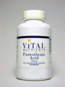 Vital Nutrients acide pantothénique 500mg 100 Capsules