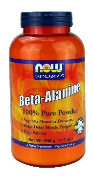 NOW Foods - Beta-Alanine 100% Pure Powder - 500 Grams (Multi-Pack)