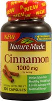 Nature Made capsules de cannelle 1000 Mg, 100 comte