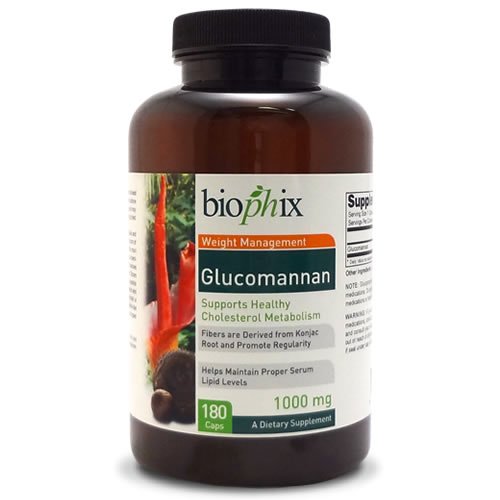 Biophix Glucomannan 1000 mg 180 capsules racine de konjac extra Force Feel complet