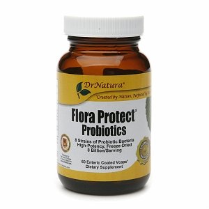 Dr. Natura Flora Protect Probiotics, Enteric Coated Vcaps 60 ea