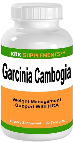 Garcinia cambogia extrait 500mg 50% HCA hydroxycitrique acide avec des suppléments de potassium et de calcium KRK 90 gélules