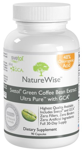 NatureWise Svetol vert Coffee Bean Extract ultra pur avec GCA Poids Perte Supplément naturel, 90 Caps