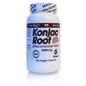 VITAPLUS konjac root Glucomanna Root, 2000 mg, 180 capsules végétariennes