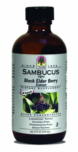 Nature Réponse Sambucus super concentré, Black Berry Elder, 8 onces, verre