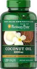 Puritain huile de coco Fierté 1000 mg Avec l'acide laurique Acides Gras Essentiels, 120 gélules (3 bouteilles)