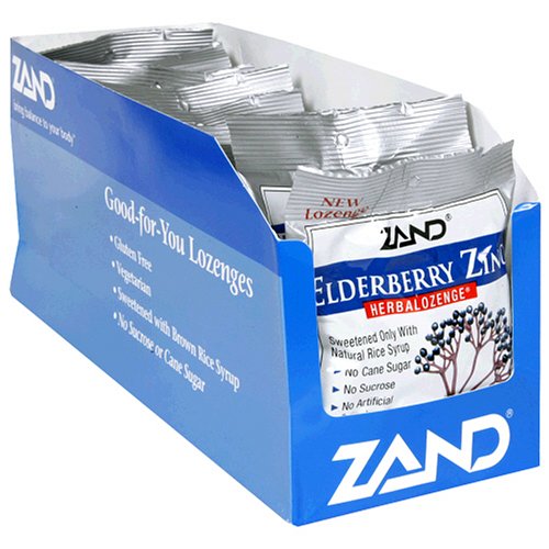 ZAND Herbalozenge pastilles, sureau zinc, sac de 15 pastilles, 12 Count