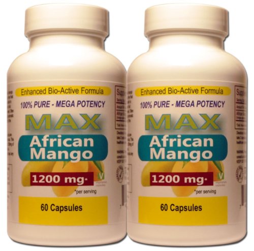 African Mango 1200 mg par Max (Twin Pack) 100% Pure Irvingia gabonensis