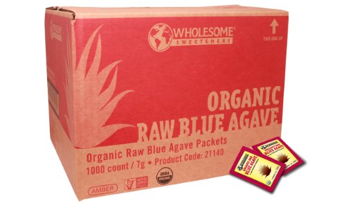 Édulcorants sains organiques Raw Blue Agave paquets, 1000-Count