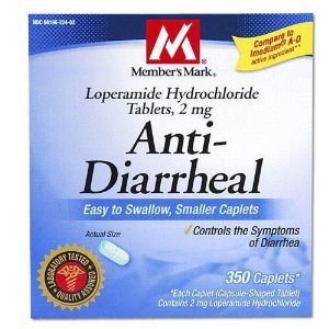 La marque de membre Caplets anti-diarrhéiques (comparé à Imodium AD), 350-Count