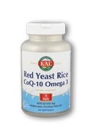 Levure de riz rouge CoQ10 et oméga-3 - 60 - Softgel