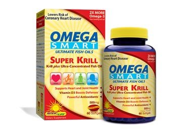Omega Smart, les huiles de poisson ultime, le Super Krill (pack de 2)