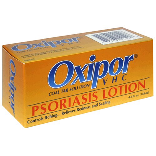 Oxipor lotion, solution de goudron de houille Psoriasis VHC, bouteille de 4 onces