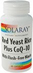 Solaray levure de riz rouge plus CoQ-10 - 60 Vegetarian Capsules