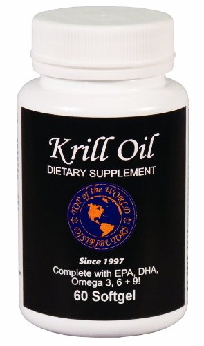 Top des produits naturels du monde, l'huile de krill, 500 mg, de 60 gélules