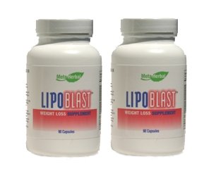 2 Bouteilles - LipoBlast de Diet Pills Extreme / Boosters Energie / coupe-faim pour perdre du poids - 180 Capsules