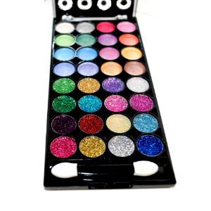 32 Color Design Neon Glitter & Plaine kit de maquillage de fard à paupières