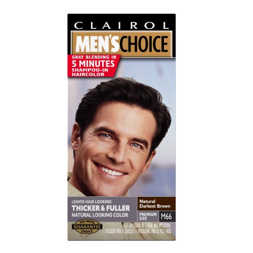 Clairol hommes Choice couleur, M66 naturel Darkest Brown (pack de 3)