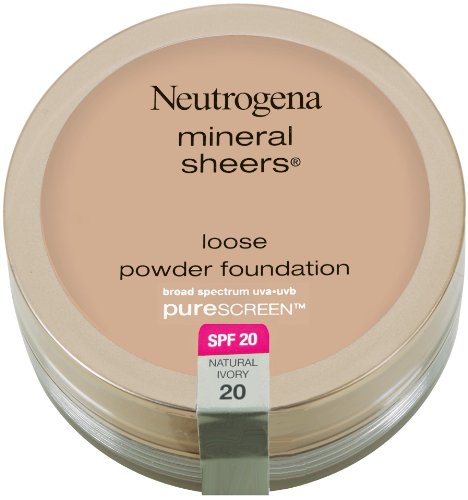 Neutrogena Fond de teint minéral Sheers Loose Powder avec PureScreen, SPF 20, Natural Ivoire 20
