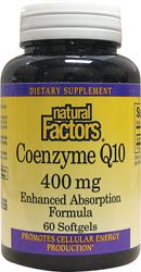 Natural Factors Coenzyme Q10 gélules de 400 mg, 60-Count