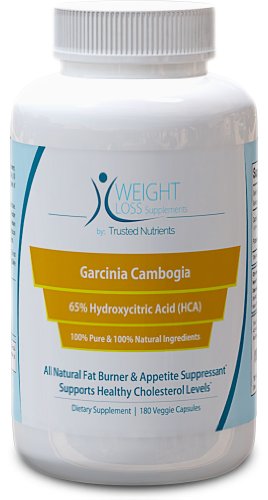 La meilleure Garcinia extrait pur à 100%, 1000mg par Cap, 65% HCA, 180 comte, Portion à seulement 1 Capsule